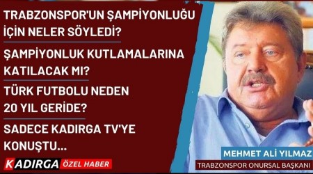 Trabzonspor Onursal Bakan Mehmet Ali Ylmaz Kadrga TV'ye Konutu