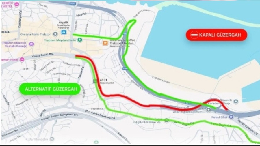 Trabzon'da B�y�k�ehir s�r�c�leri uyard�! O saatlerde trafi�e kapat�lacak...