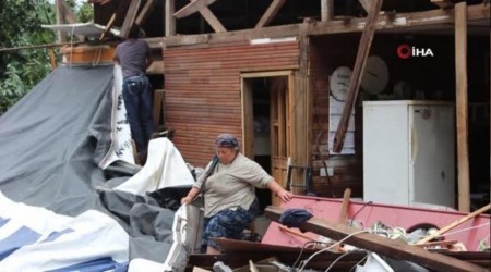 Trabzon'da eyalar kartlmadan evleri ykld! Ev sahipleri fkeli