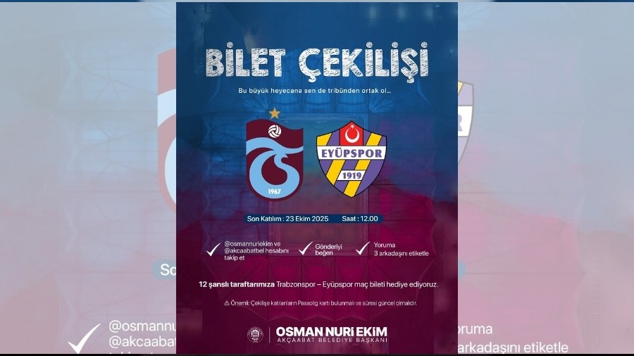 Akaabat Belediyesinden Trabzonspor-Eypspor iin bilet ekilii