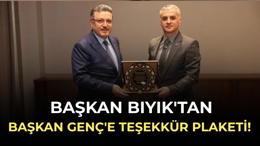 Ba�kan B�y�k'tan Ba�kan Gen�'e Te�ekk�r Plaketi! 