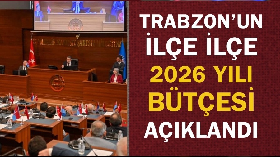 Trabzon Bykehir Belediyesi'nin 2026 yl btesi
