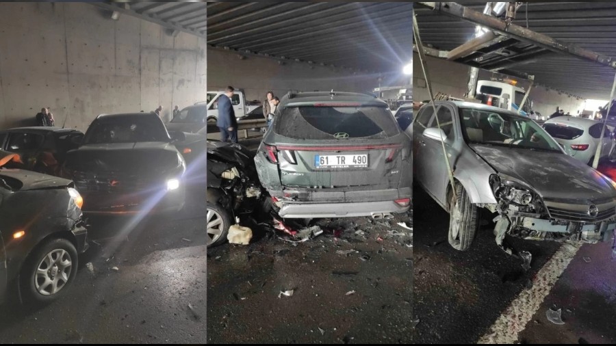 Trabzon'da biri renci servisi 25 ara birbirine girdi