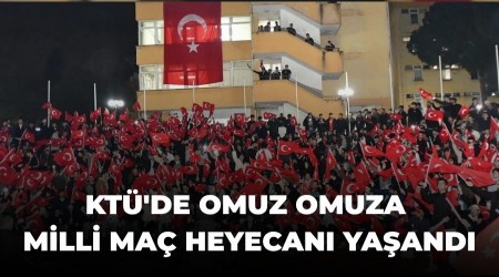 KT�'de omuz omuza milli ma� heyecan� ya�and�