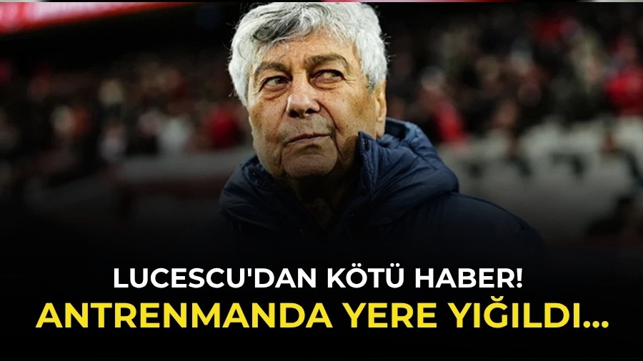 Lucescu'dan k�t� haber! Antrenmanda yere y���ld�...